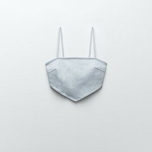 NEW Zara denim crop top